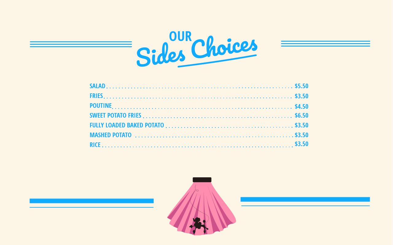 sides menu mockup